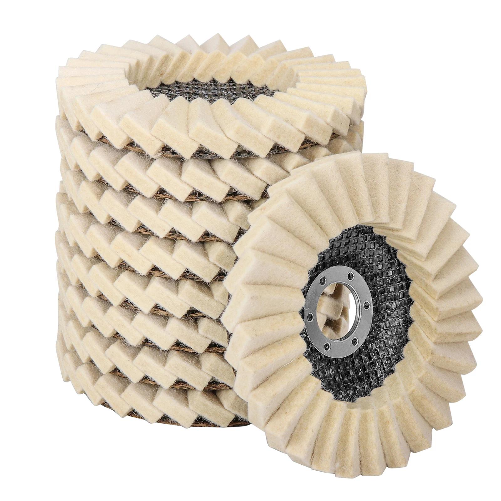 3/4/4.5/5 pouces laine roues de polissage tampons de polissage meuleuse d'angle accessoires disque d