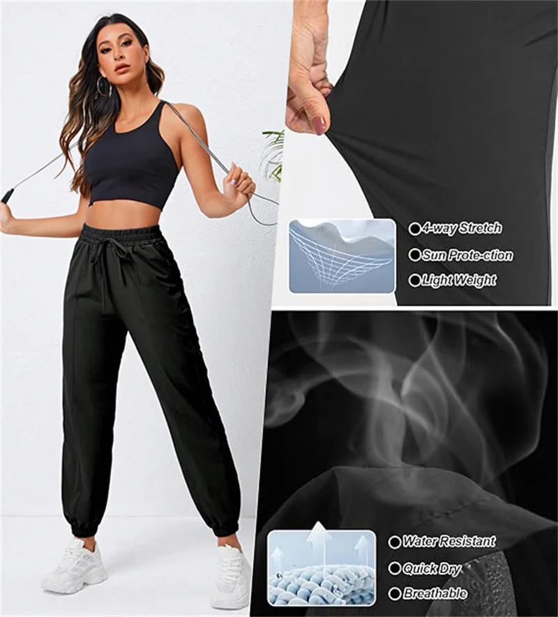 Pantalons de course et de fitness amples, poches latérales pour femmes, pantalons de sport décontrac