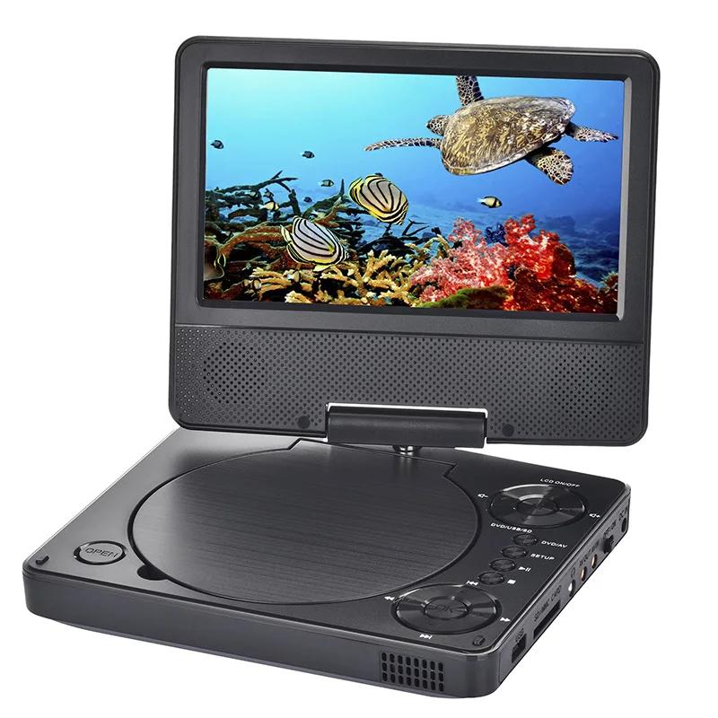 Mini lecteur DVD portable 9,5 pouces avec écran 7 pouces, lecteur DVD CD HD, cadeau éducatif pour ét