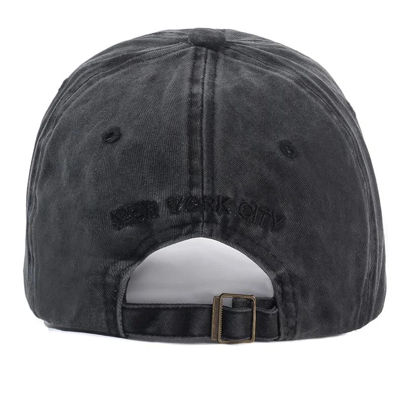 Casquette en coton délavé de New York pour hommes et femmes, Gorras à rabat, Casquette de Baseball,
