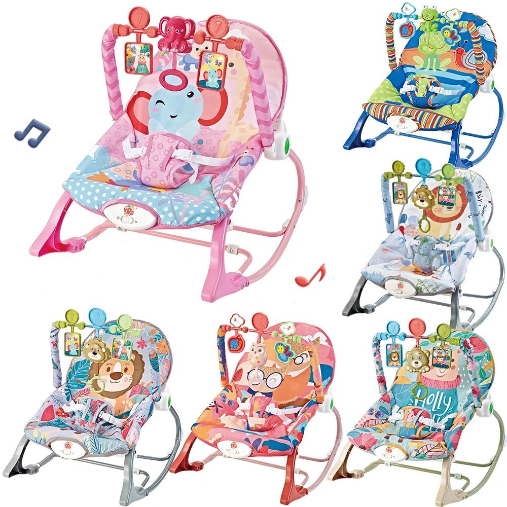 Berceau à bascule électrique pour bébé de 0 à 2 ans, jouets multifonctionnels avec Vibration musical