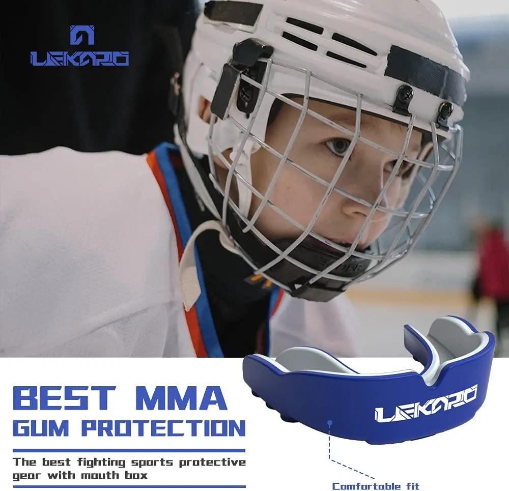 Protège-dents de boxe thaïlandaise pour adultes, protège-dents de sport, protection dentaire MMA Gas