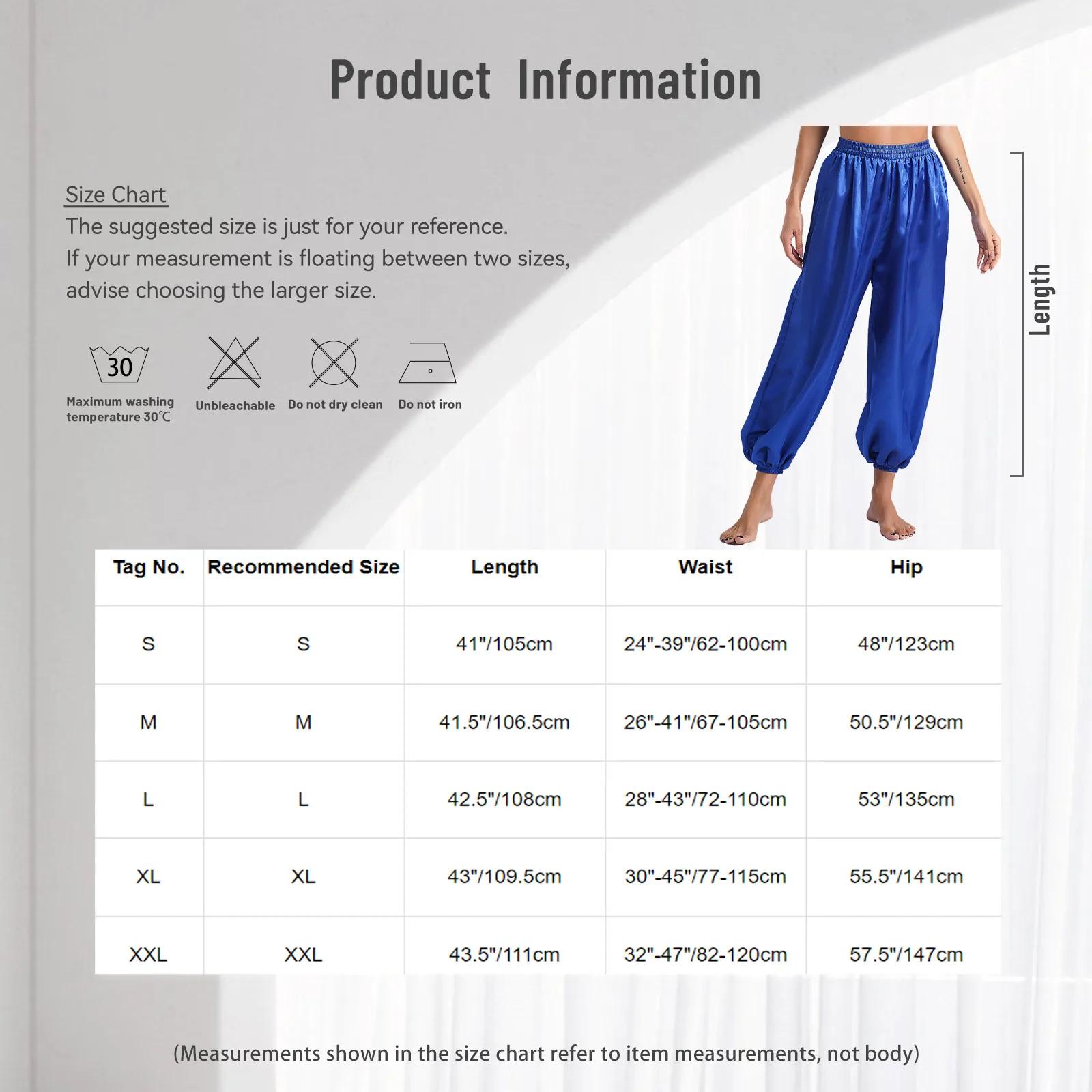 Pantalon ample en satin pour femmes, idéal pour la danse du ventre, la danse indienne, les fêtes à t