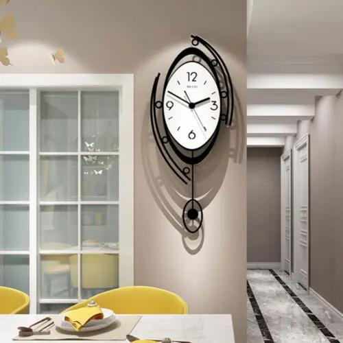 Horloge murale nordique moderne 3D créative, décor artistique pour salon et chambre à coucher, nouve