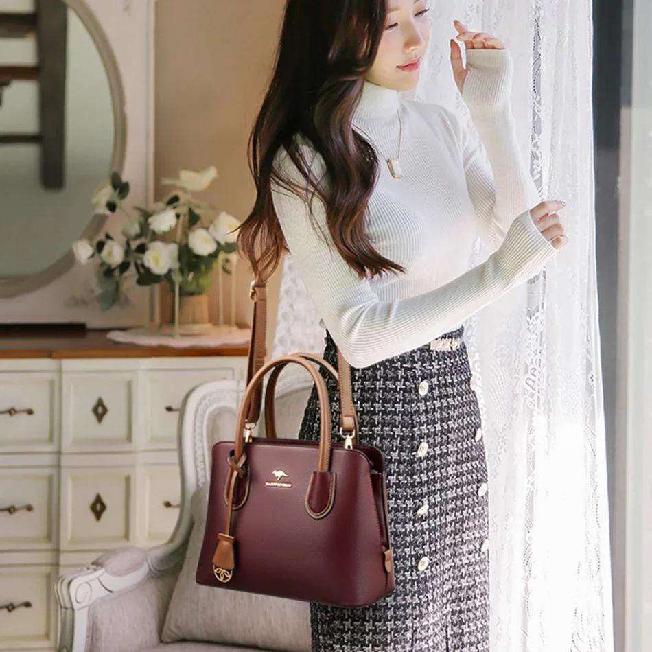 Sacs à main en cuir de luxe pour femmes, sacs à bandoulière design, fourre-tout de grande capacité,