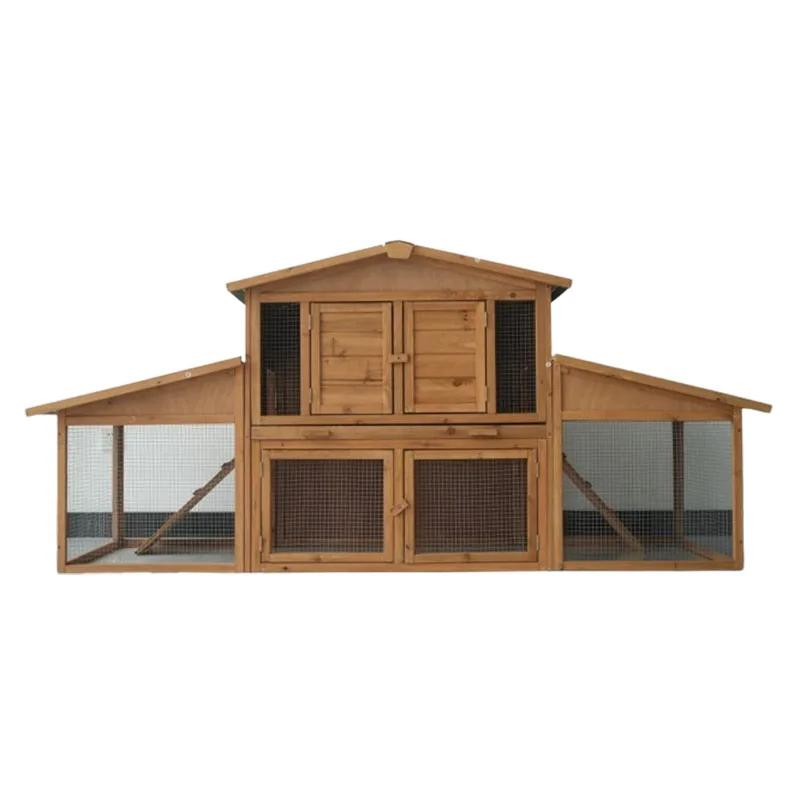 Mn-Toit isolé en bois étanche pour petits lapins de taille moyenne, assemblage facile, livres durabl