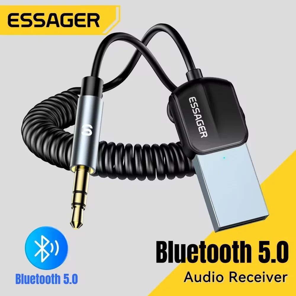 Essager USB Bluetooth Aux adaptateur Dongle USB à 3.5mm Jack Audio sans fil mains libres Kit pour vo
