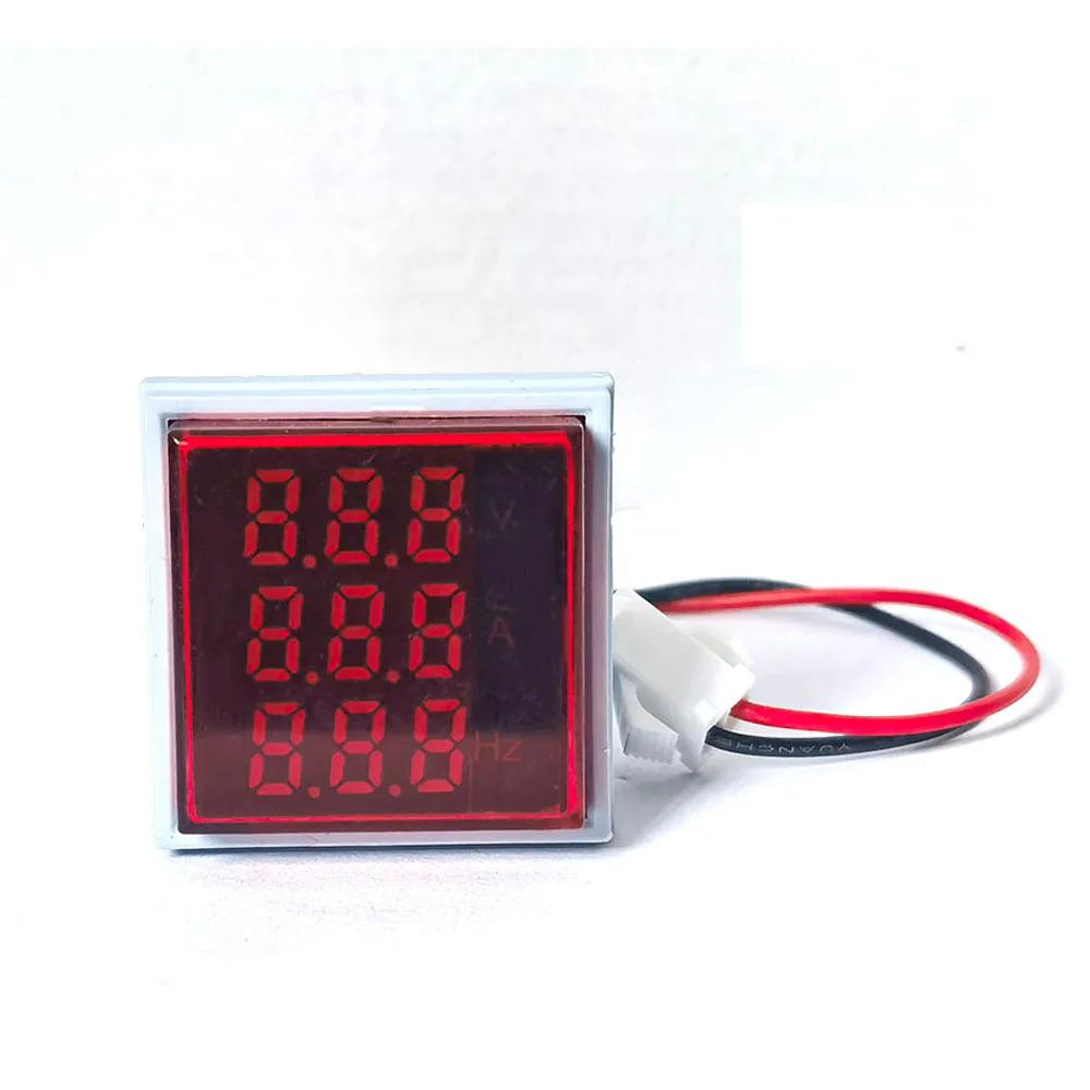 Voltmètre numérique Led AC 220, Mini affichage 60-500V 1-100A, ampèremètre, fréquence, compteur de t