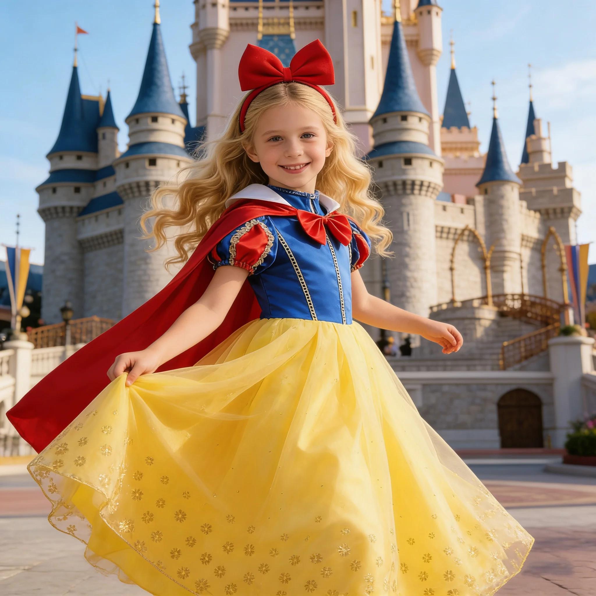 Robe blanche-neige pour filles, Costumes de princesse pour enfants en bas âge, vêtements de Cosplay