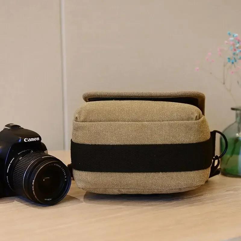 Sac à bandoulière en toile pour appareil photo Canon EOS M10 M6 M5 SX60 SX50 SX30 SX510 1100D 1200D