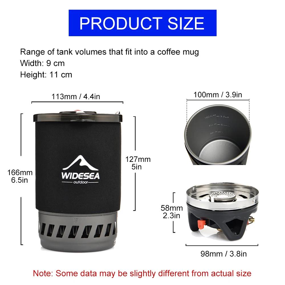 Widesea système de cuisine de Camping avec échange de chaleur cuisinière à gaz d'extérieur brûleur à