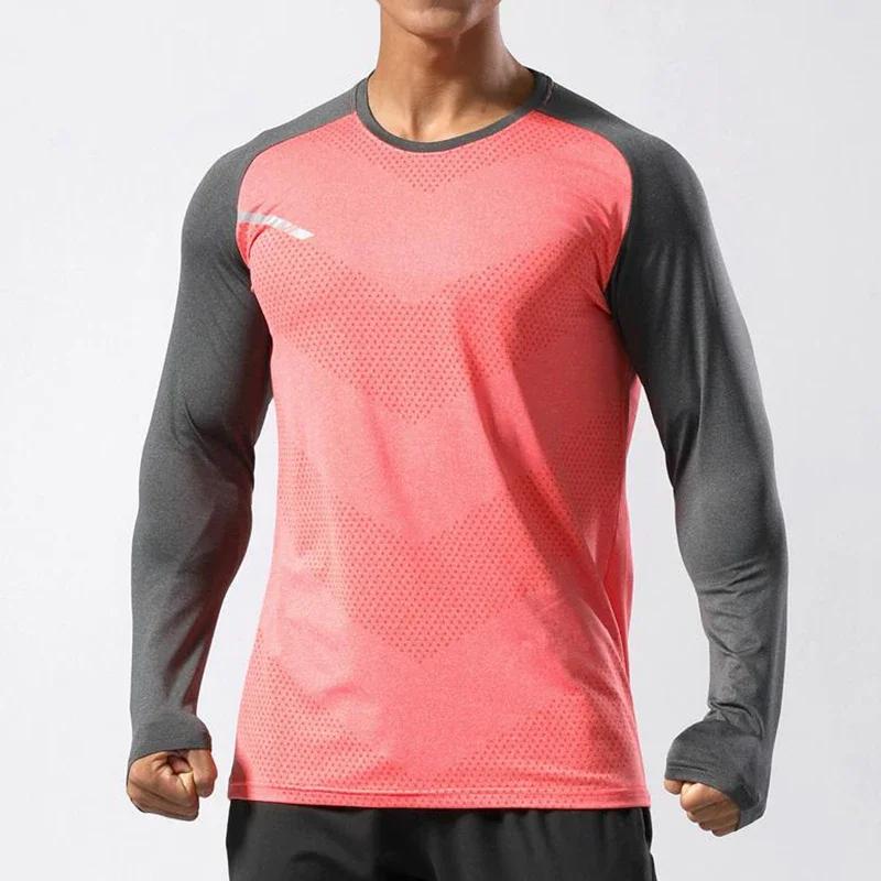 T-shirt sport homme manches longues fitness musculation - Séchage rapide et respirant pour le gym