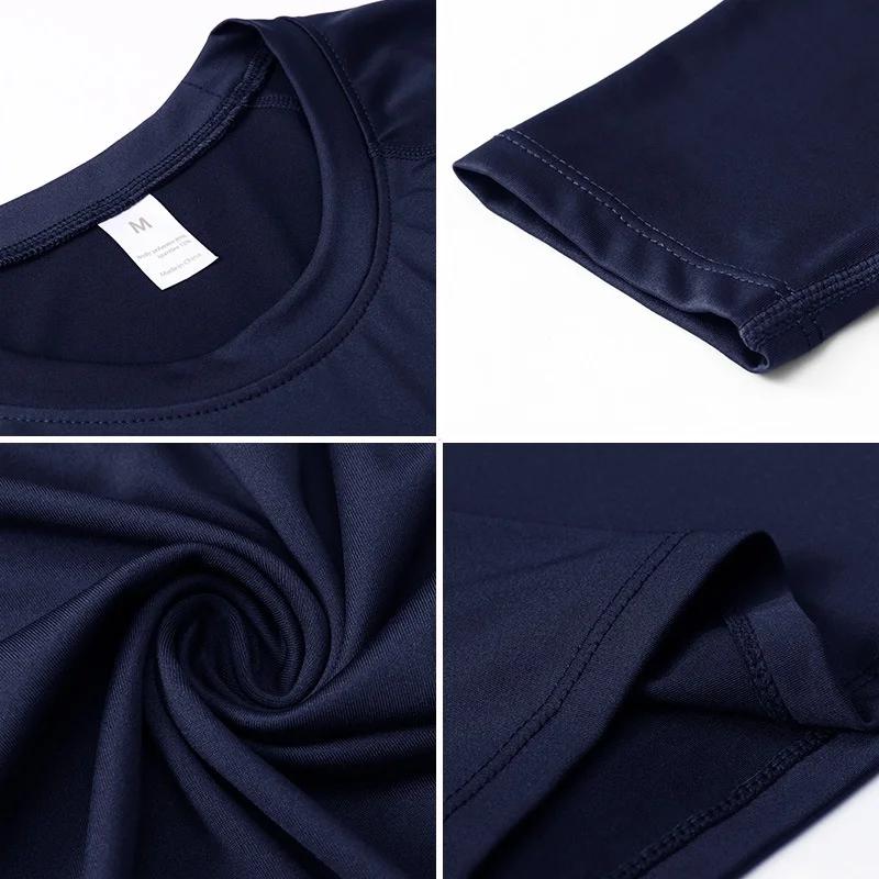 Chemises de Compression pour hommes, T-Shirt d'entraînement à manches longues, hauts de course, couc