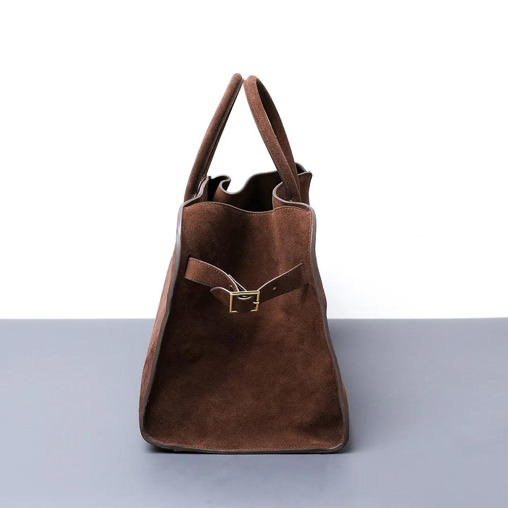 Sac fourre-tout Vintage en cuir de vache véritable pour femmes, sac à bandoulière de grande capacité