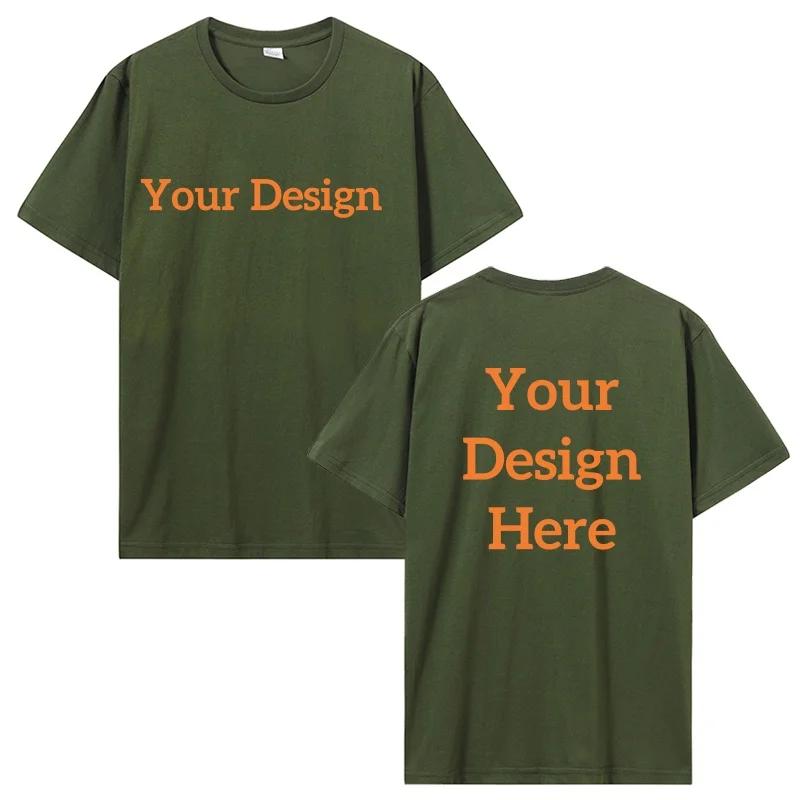 T-shirt en coton pour homme, personnalisez votre design ici, texte personnalisé, ajoutez votre propr