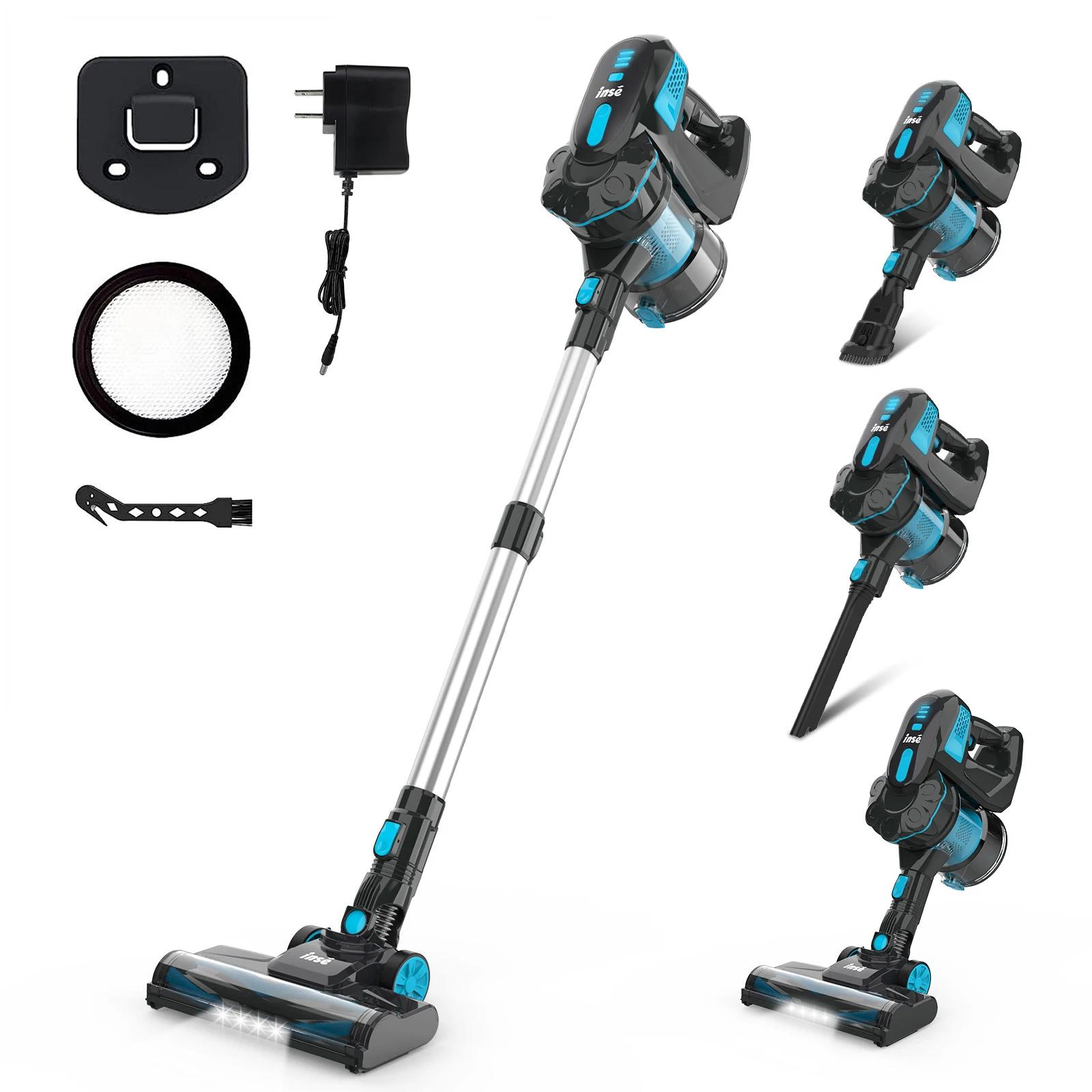 Aspirateur sans fil INSE, aspirateur balai 20KPa jusqu'à 40 minutes d'autonomie, aspirateur balai sa