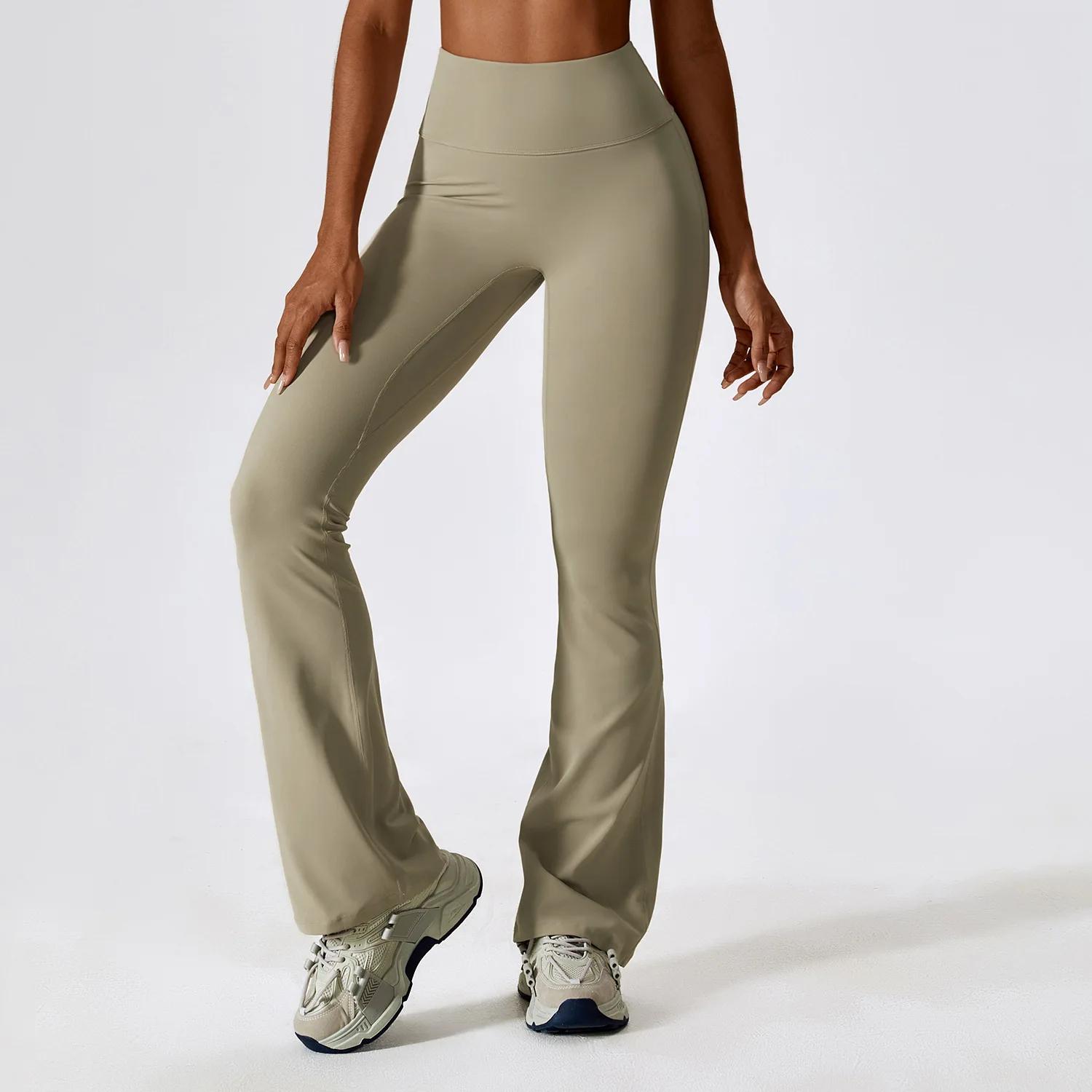 Pantalon large femme leggings yoga - Taille haute et évasé décontracté