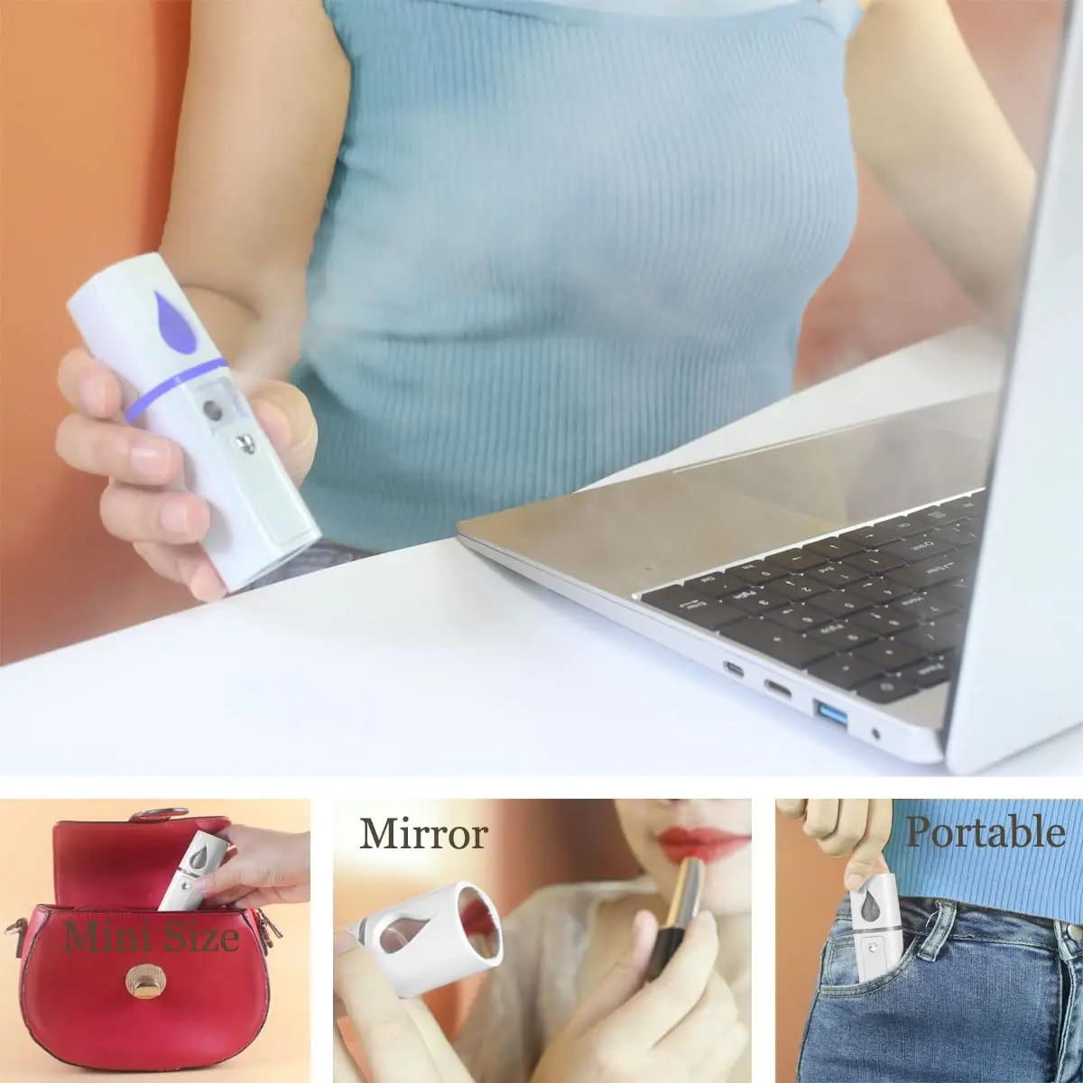Pulvérisateur de brume à vapeur pour le visage, aste par USB, pour les extensions de cils, livres, p