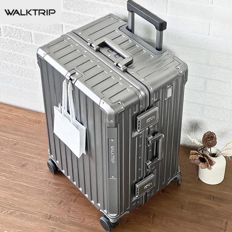 Valise de grande capacité avec cadre en aluminium, serrure TSA, matériau PC de haute qualité, valise