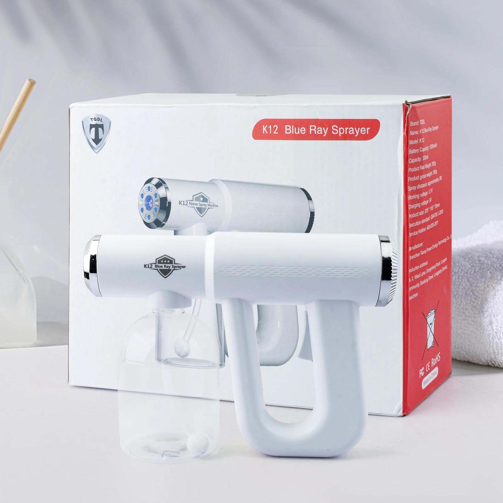 Bouteille de pulvérisation Nano à lumière bleue de 300ML, pistolet de pulvérisation à vapeur électri