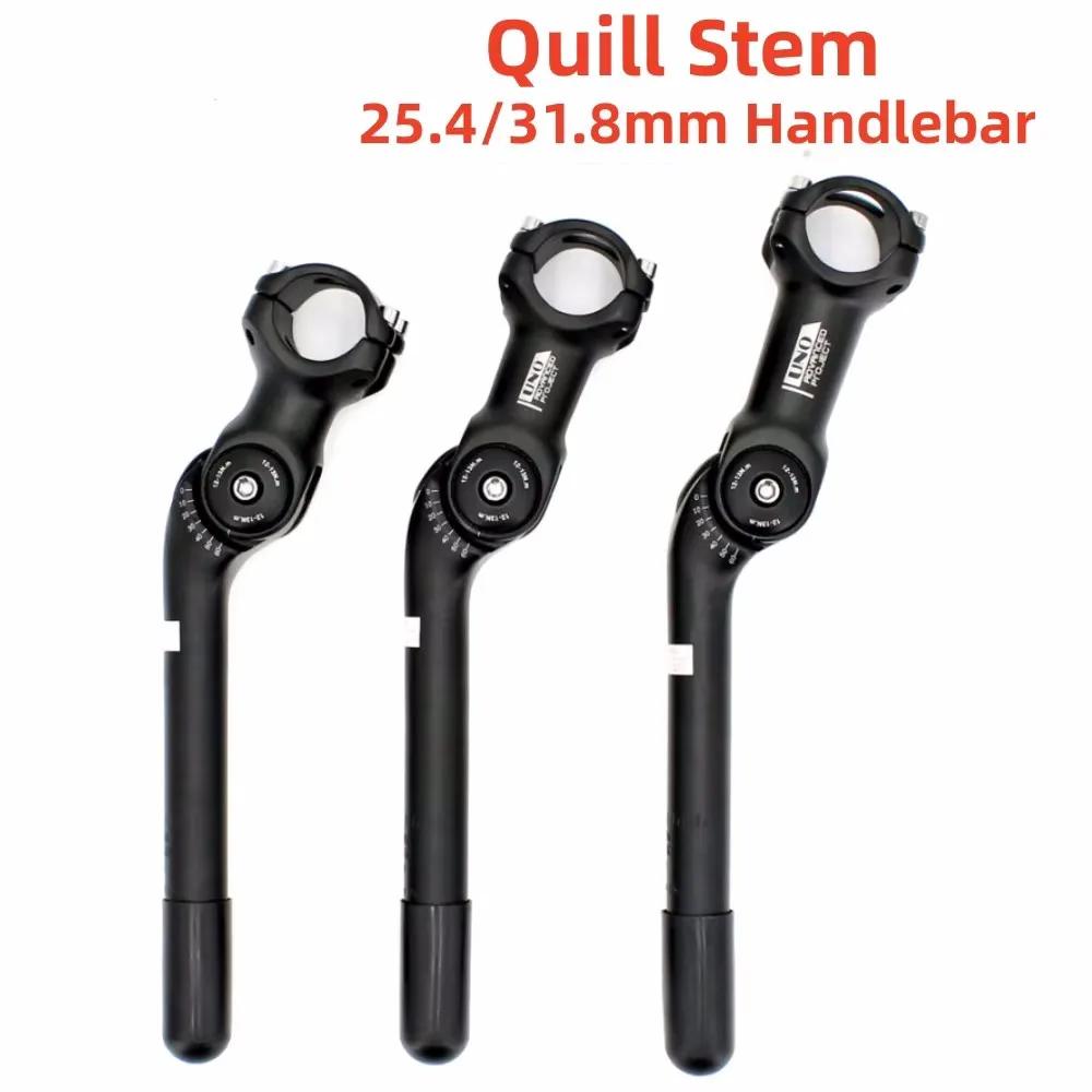 Potence de vélo réglable UNO Kalloy Quill 31.8/25.4mm pour guidon, inclinaison 0-60 degrés, pièces d