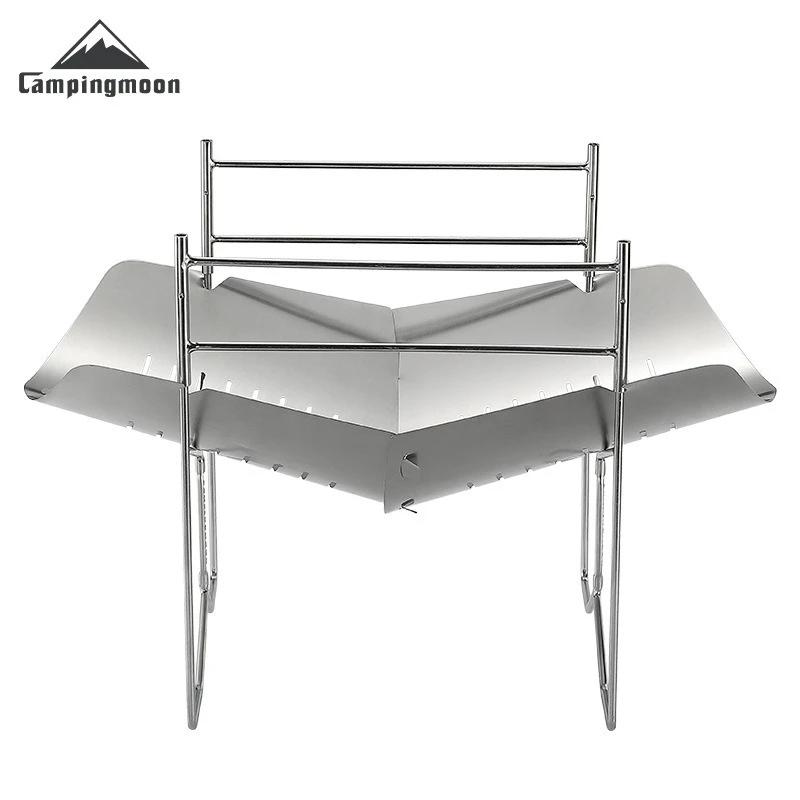 Barbecue camping pliant acier inoxydable Campingmoon - Gril portable jardin extérieur pliable
