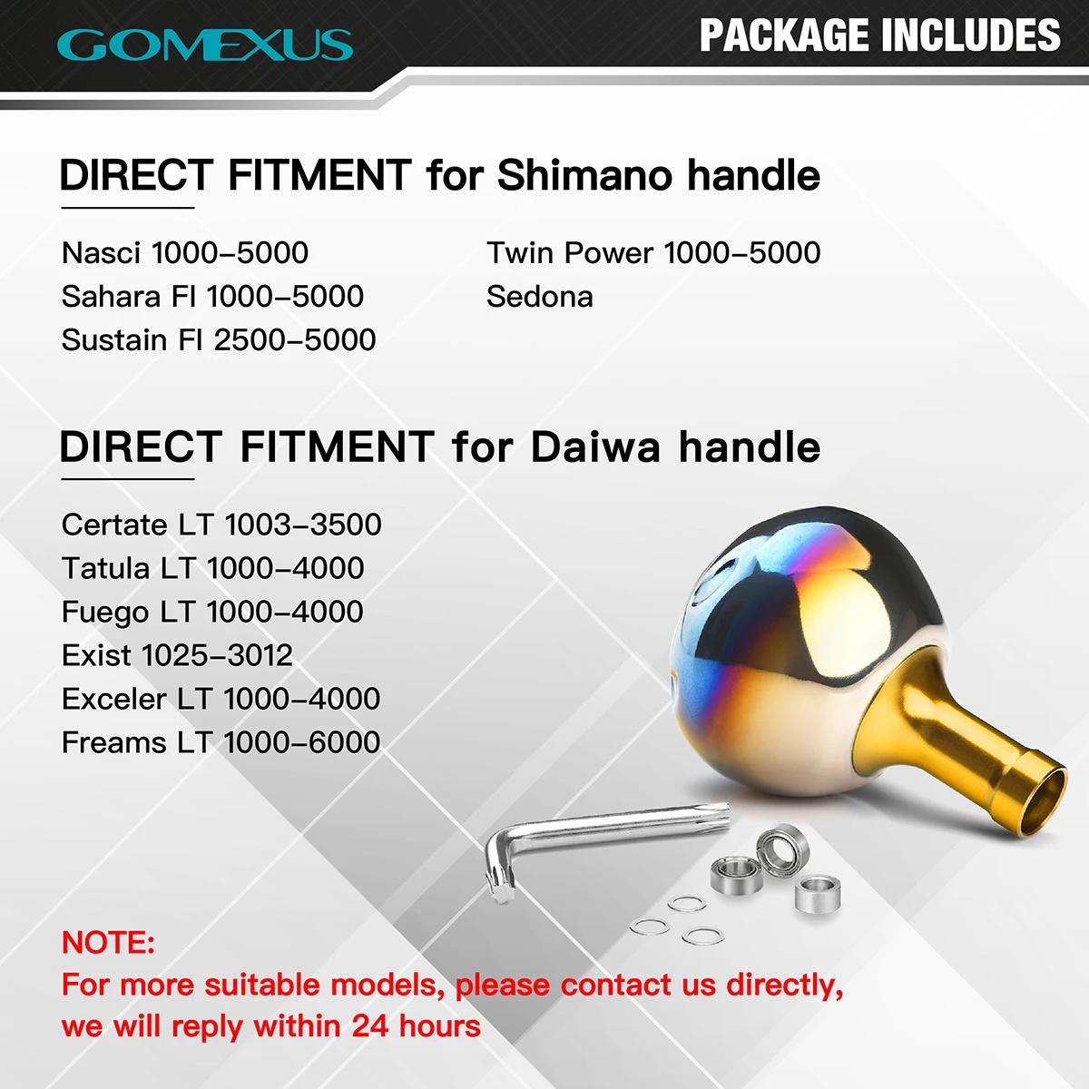 GOMEXUS-Poignée de moulinet Spinning Power, en titane, pour Shimano Stella Vanquish Daiwa Exist Salt