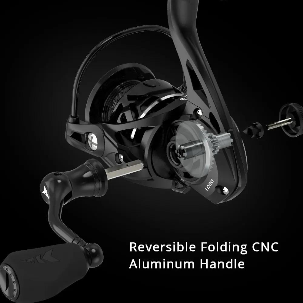KastKing Moulinet Léger Zephyr pour la Pêche, Fibre de Carbone, Roulement à Billes, Accessoire de Sp