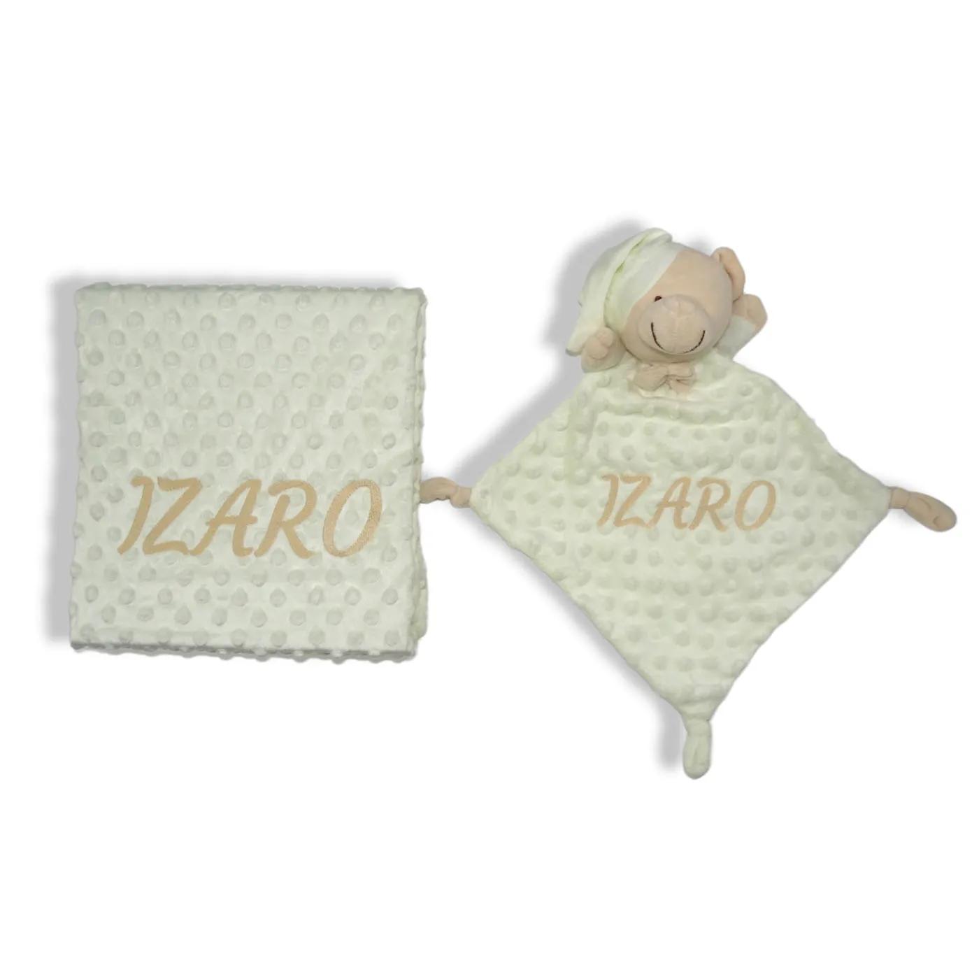Couverture bébé personnalisée avec votre nom brodé, couverture topito personnalisée pour nouveau-né,
