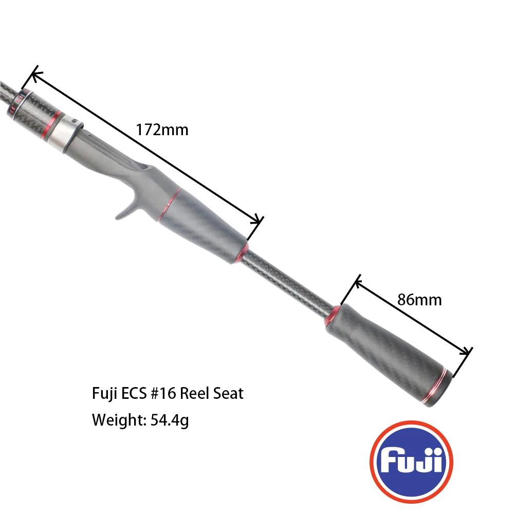 Pro Bomesh-Kit de poignée fendue en fibre de carbone, siège de moulinet Fuji ECS 16, écrou de verrou