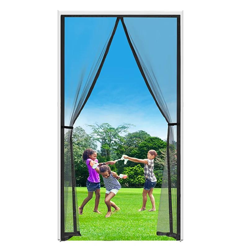 Moustiquaire magnétique pour porte, taille personnalisée, rideau anti-mouches, fermeture automatique