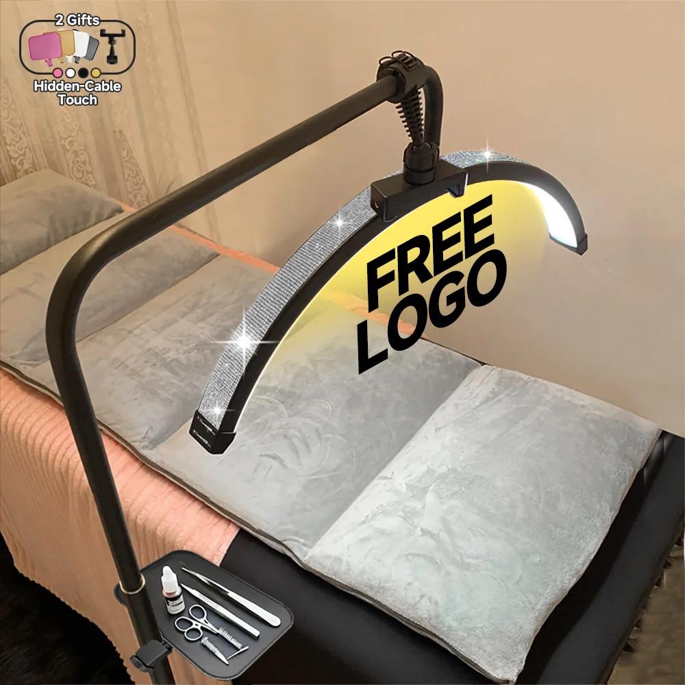 2025 oem personnalisé LOGO gratuit 45 W nouveau joint en U LED demi-lune extension de cils Salon lampe