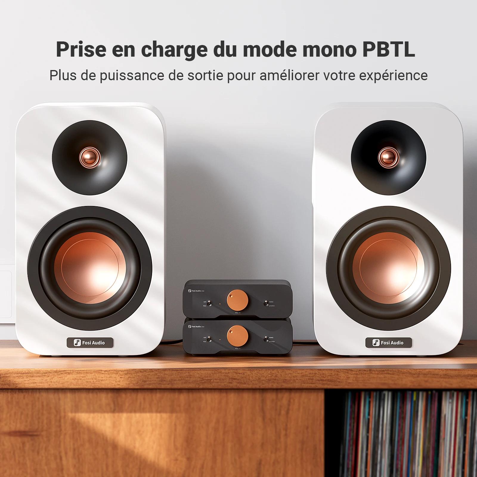 Amplificateur de puissance stéréo Fosi Audio ZA3 TPA3255 Classe D HiFi pour enceintes bibliothèque passives avec entrée