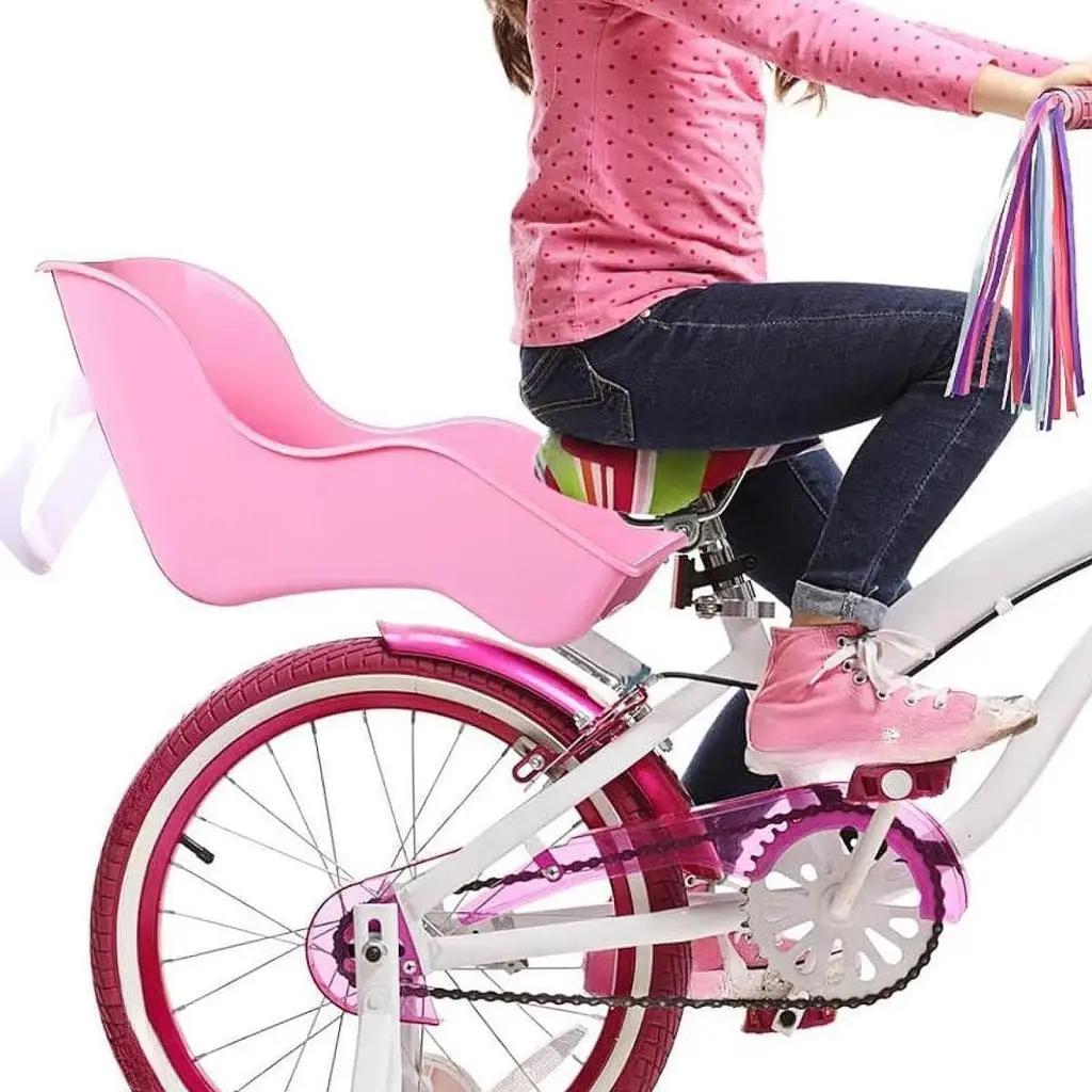 Porte-siège de vélo pour poupée bébé, poupées de taille Standard, animaux en peluche, ajustement confortable, Design de pétales mignons, accessoires d'équipement pour bébé