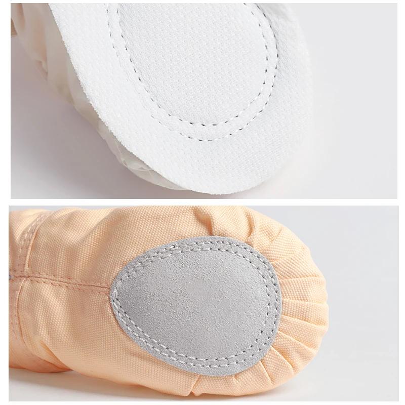 Chaussures de ballet pour filles et femmes - Ballerines en toile à semelle souple pour danse