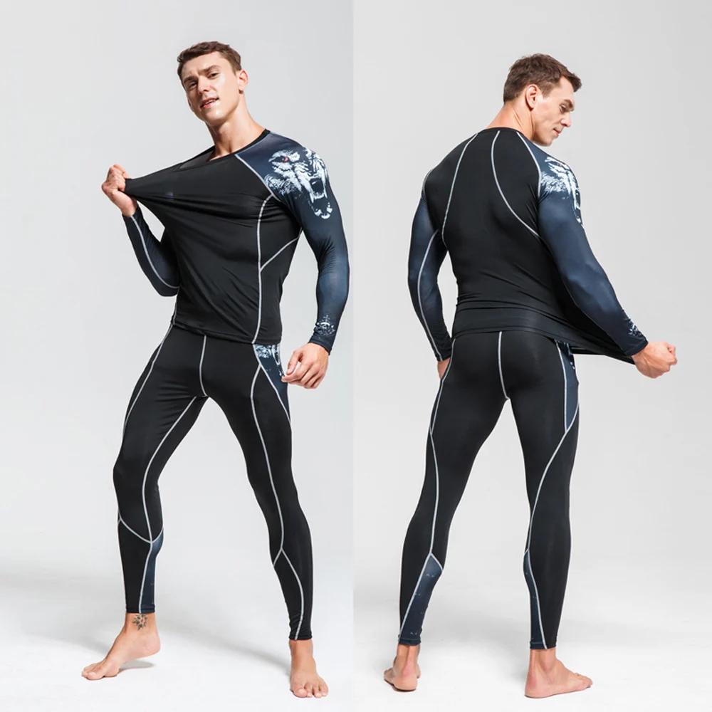 Sous-vêtements thermiques de Ski pour hommes, ensemble de Compression, collants thermiques, Leggings d'hiver, combinaison de basket-ball, séchage rapide
