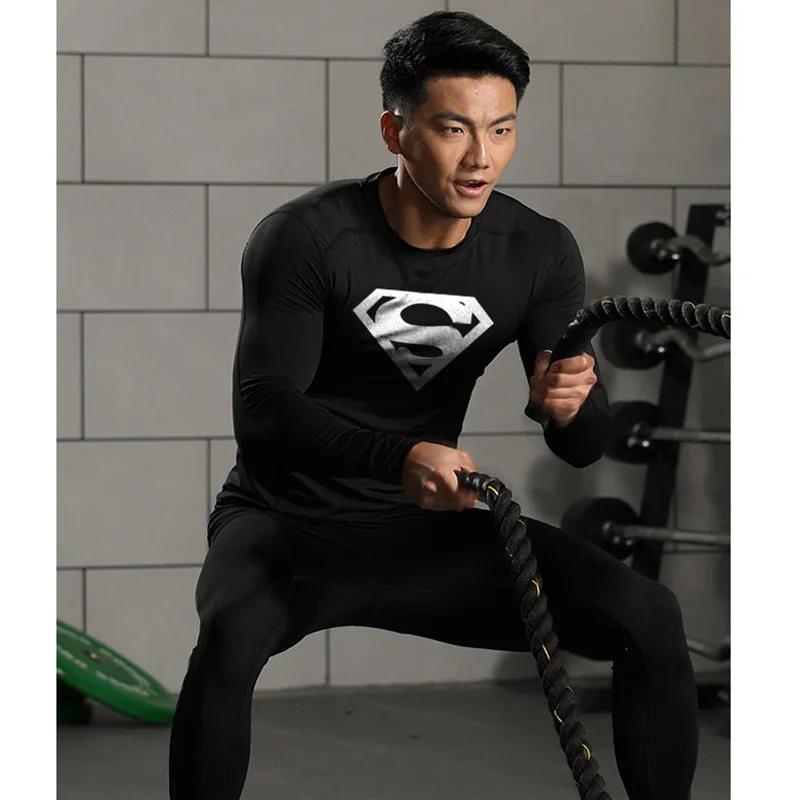 Ensemble compression MMA homme rashguard survêtement musculation vêtements sport trempés