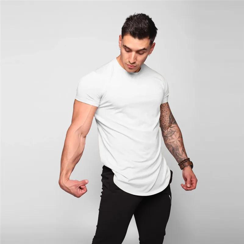 T-shirt homme fitness séchage rapide - Haut sport col rond unie pour entraînement été