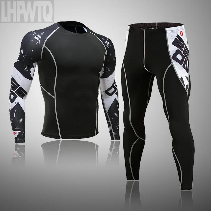 Ensemble de sous-vêtements thermiques de ski pour hommes, 4 saisons, pour moto, ski, couches de base chaudes, vêtements de sport, ensemble chemise longue et hauts ajustés