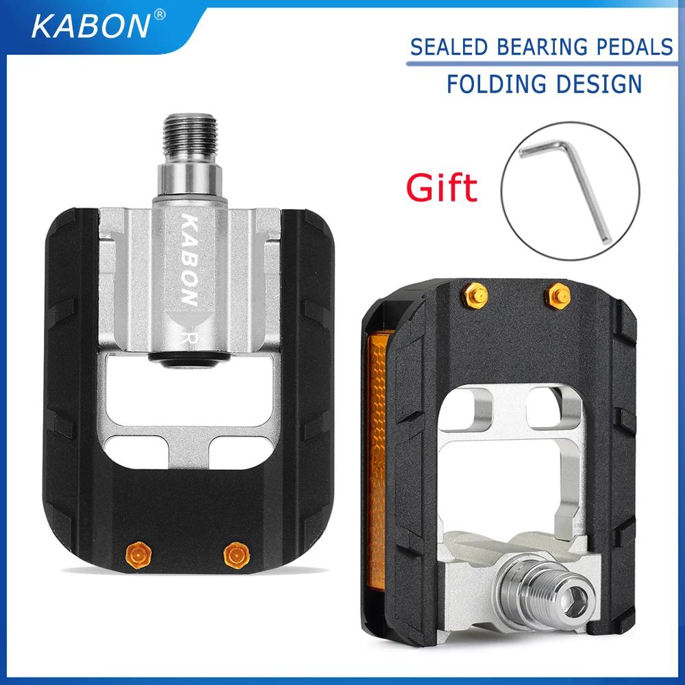 KABON-Pédales coordonnantes pliables universelles pour VTT, accessoire pour vélo de route, 9/16