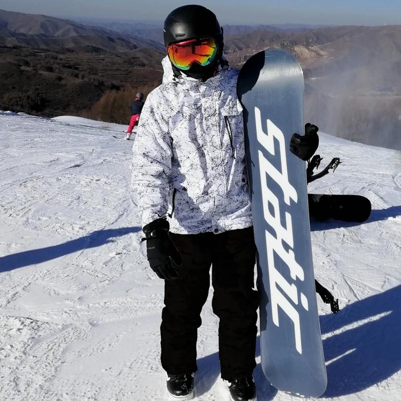 Combinaison de ski homme épaisse chaude veste pantalon snowboard imperméable coupe-vent hiver pour les amateurs de sports d'hiver et les cadeaux d'occasion spéciale