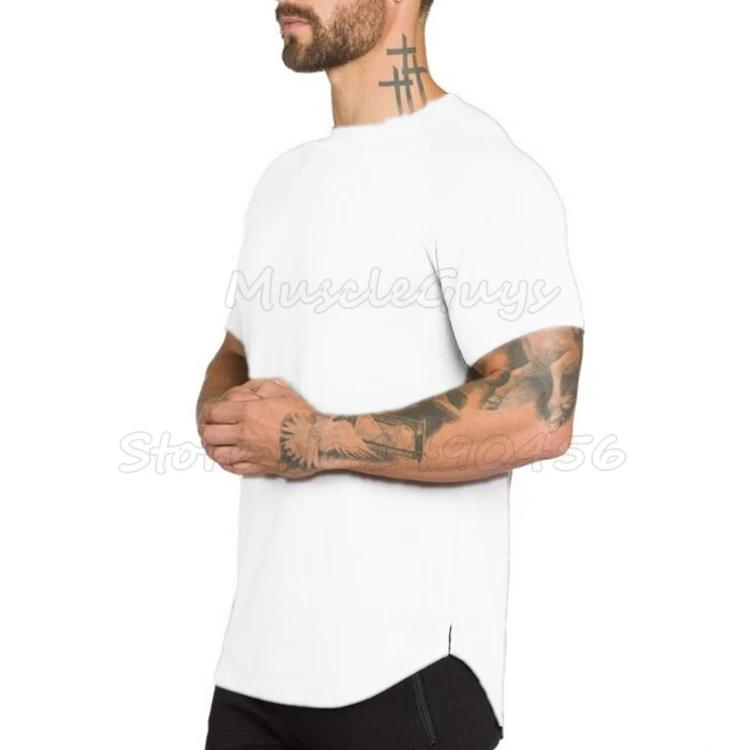 T-shirt à manches courtes pour homme, vêtement de marque, en coton, style hip hop, idéal pour la musculation