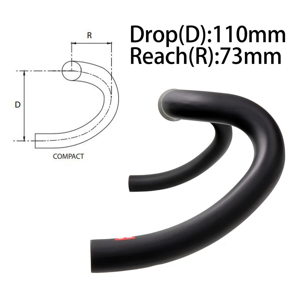 Guidon de gravier en carbone grande barre évasée vélo de route cyclocross 400 420 440mm 30 degrés offert ruban de guidon occasion spéciale