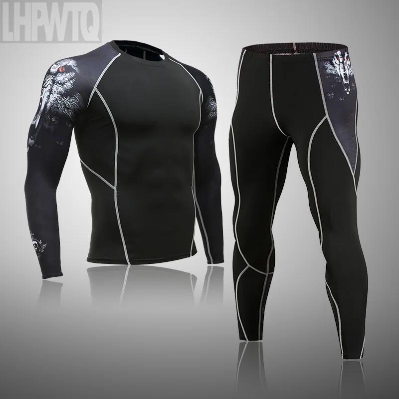 Ensemble de sous-vêtements thermiques de ski pour hommes, 4 saisons, pour moto, ski, couches de base chaudes, vêtements de sport, ensemble chemise longue et hauts ajustés