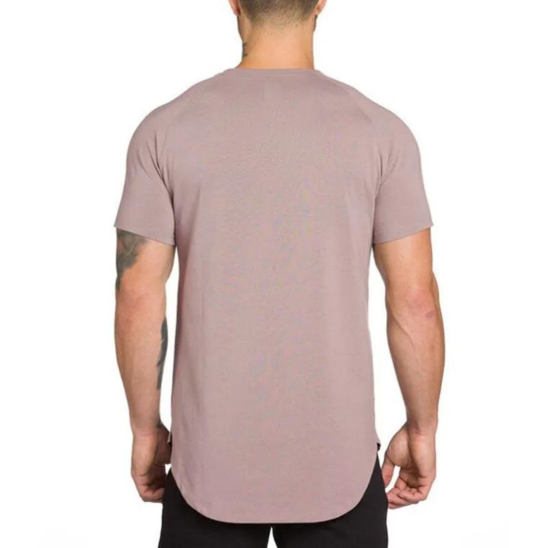T-shirt à manches courtes et col en V pour homme, vêtement de marque, respirant, slim, de sport, de course, été