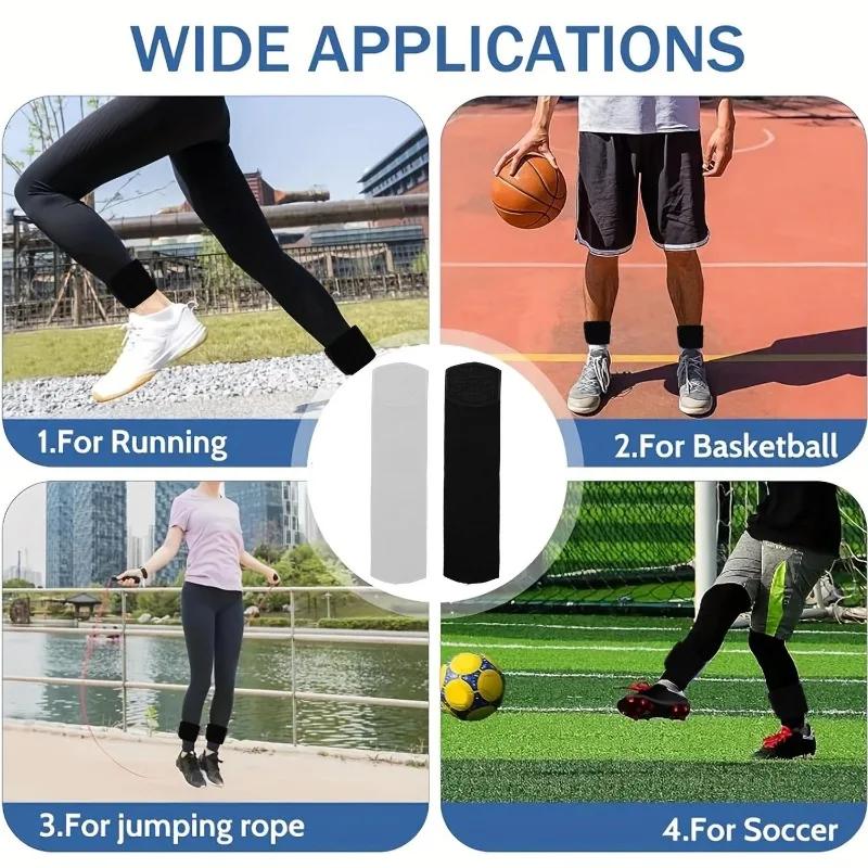 Sangles de protège-tibia élastiques de sport, caoutchouc antidérapant réglable pour le football, la course, le Fitness, le ski, la randonnée, attelle de soutien sécurisée