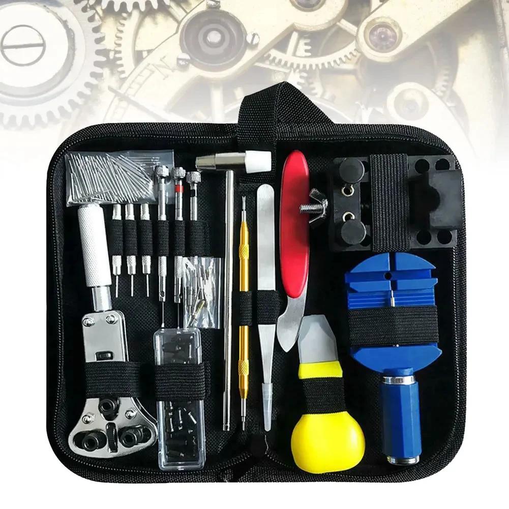 Kit d'outils de réparation de montres 147 pièces pour démontage, installation, entretien, ajustement des bracelets et remplacement des piles