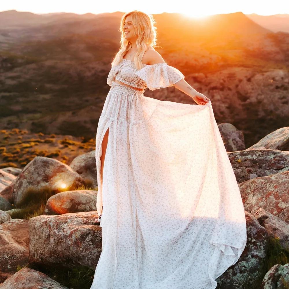 Robe de maternité en mousseline de soie