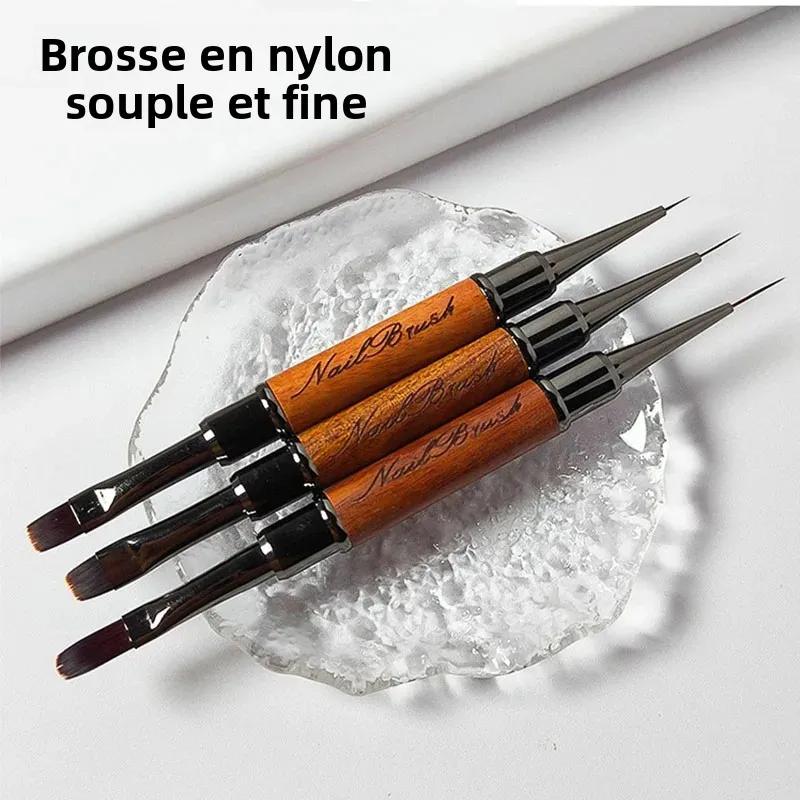 Nouveau Pinceau à ongles double embout 1 pièce
