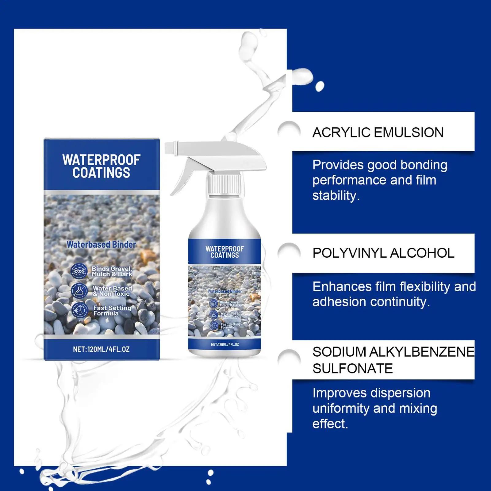 Colle de gravier pour aménagement paysager, 120ml, scellant de colle de roche, stabilisateur adhésif, Spray imperméable à séchage rapide pour cour extérieure